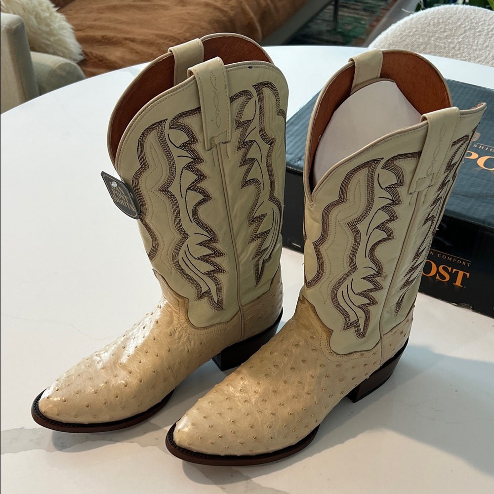 Dan Post Ostrich Leather Cowboy Boots
